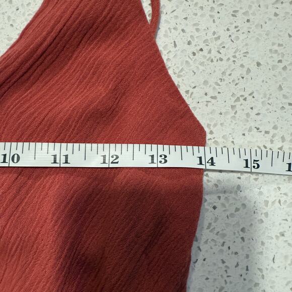 Lulus Lost in Paradise Rusty Rose Maxi Dress Open Back Small Wedding Vacation - Picture 9 of 10